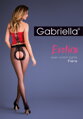 Černé erotické punčochy s červeným páskem EROTICA 668 FIERA Gabriella