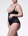 Síťované zeštíhlující body 119 MESH BODY OPEN BUST Julimex