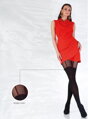 Vzorované punčocháče s motivem srdíček AFFECTION 22306 50 DEN Knittex