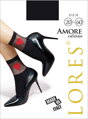 Tenké ponožky se srdíčky AMORE 20/60 DEN Lores