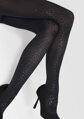 Punčochy s lesklým černým leopardím vzorem EMMY D01 60 DEN Marilyn