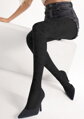 Efektní dámské punčochy s černými 3D růžemi GRACE B04 40 DEN Marilyn