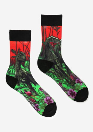 Pánské bavlněné ponožky s dinosaurem DINO RED MEN SPECIAL Marilyn