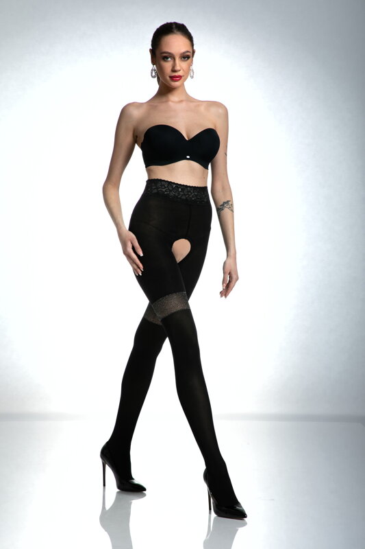 Luxusní crotchless punčochy GLAMOUR 80 DEN Amour Luxusní crotchless punčochy GLAMOUR 80 DEN Amour