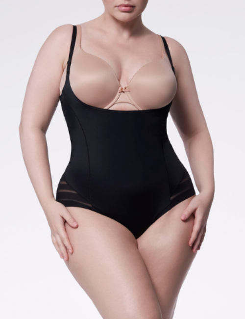 Síťované zeštíhlující body 119 MESH BODY OPEN BUST Julimex Síťované zeštíhlující body 119 MESH BODY OPEN BUST Julimex