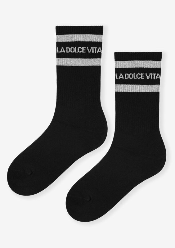 Dámské vysoké ponožky s lesklým vzorem LA DOLCE VITA URBAN SOCKS Marilyn